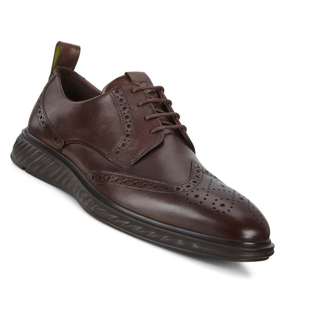 Férfi Ecco St.1 Hibrid Lite Wingtip Brogue Ruha Cipő Barna | HU 530EBC